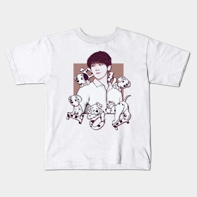 dalmatian 101 new 8 Kids T-Shirt by Vidi MusiCartoon